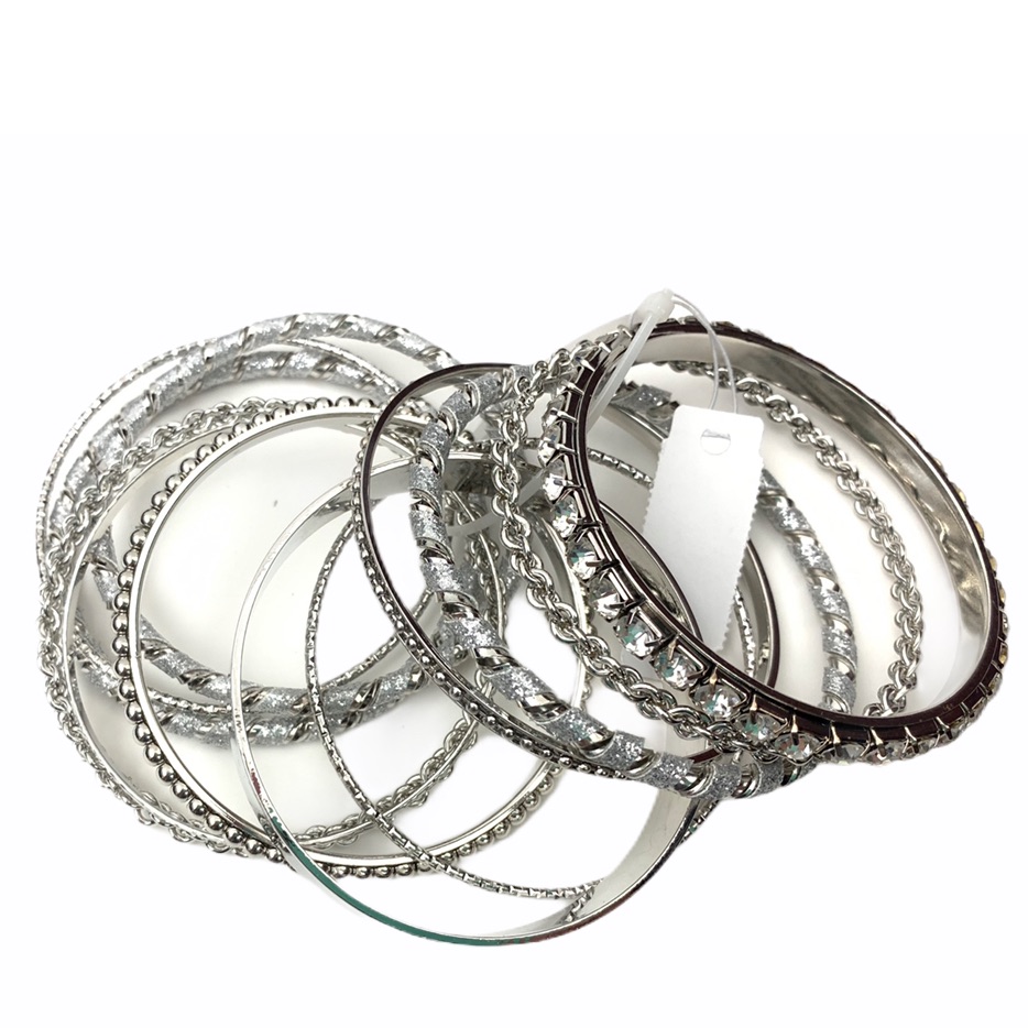 Bracelets Sets In Silver/Diamond